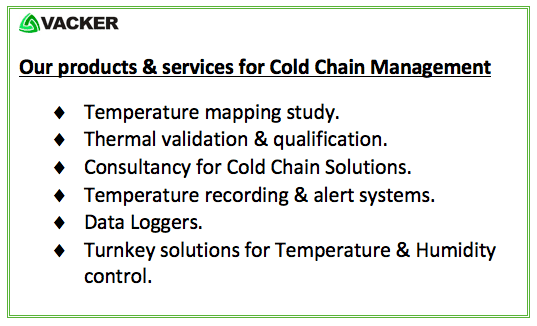 products, services by VackerGlobal for cold chain management